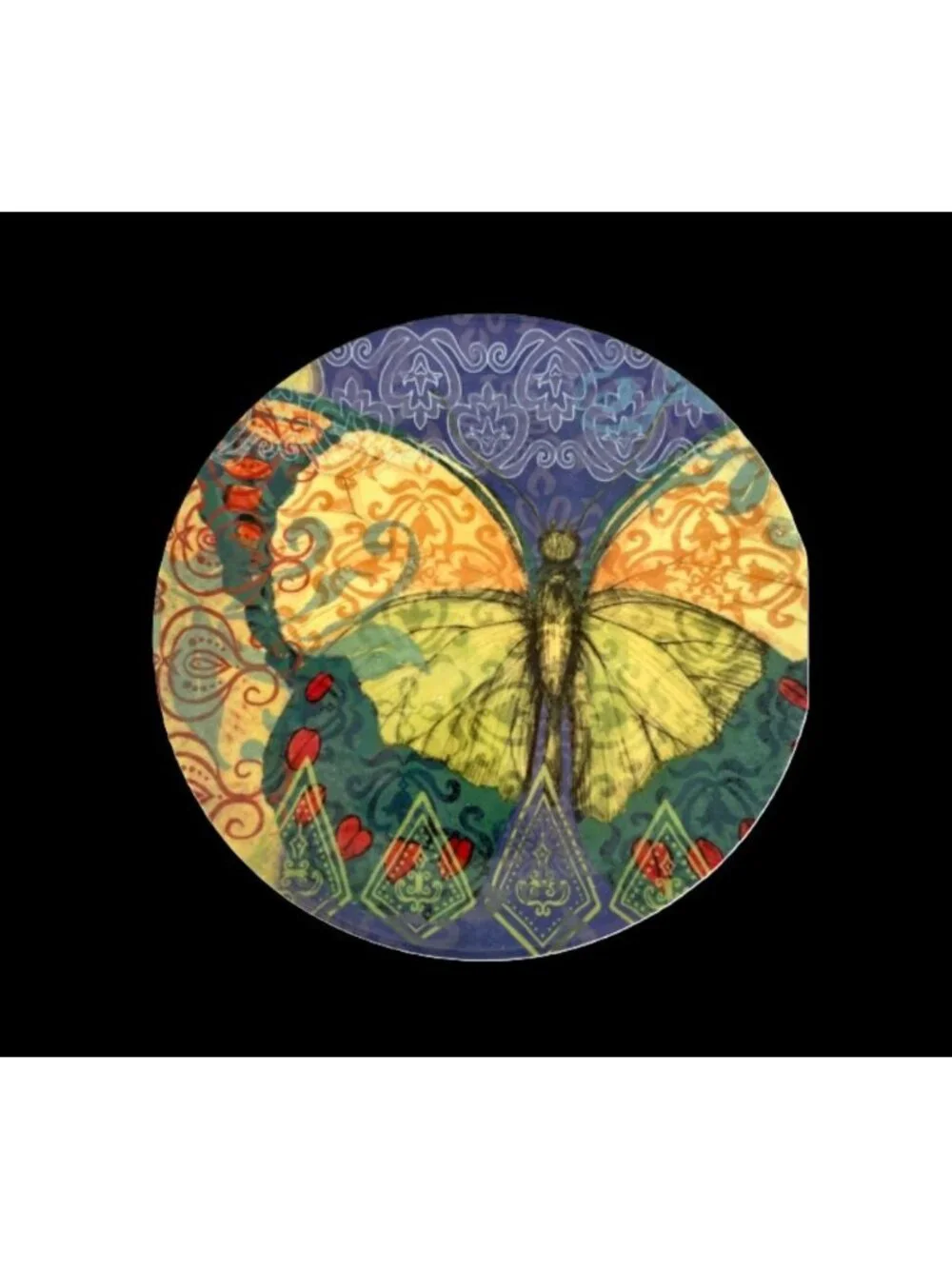 Susan Winget The Studio Shop Bohemian Butterfly Salad Dessert Plates Pristine